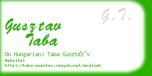 gusztav taba business card